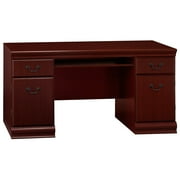 Bush Furniture Birmingham Credenza Desk with Keyboard Tray and Storage