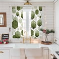 thumbnail image 2 of Sheer Curtain 63 Inch Length 2 Panels Light Filtering Window Curtain Sage Green Gold Geometric Sheer Voile Curtains Rod Pocket Window Treatment for Kitchen Living Room Modern Abstract Hexagon Pattern, 2 of 6