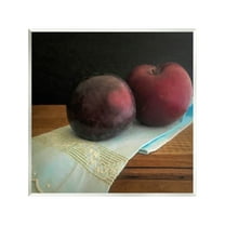 Stupell Industries Two Plums Still Life Food & Beverage Painting Unframed Art Print Wall Art, 12 x 12
