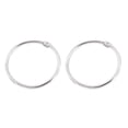 thumbnail image 3 of 6pcs 40mm Inner Dia Book Office Metal Loose Leaf Binder Hinge Snap Ring Keyring, 3 of 5