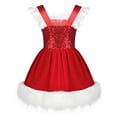 thumbnail image 2 of DPOIS Toddler Girls Red Velvet Tutu Dress Christmas Santa Miss Claus Princess Dresses, 2 of 7