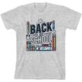 thumbnail image 3 of Back In School Adult Heather Gray Crew Neck Short Sleeve Tee-Medium, 3 of 4