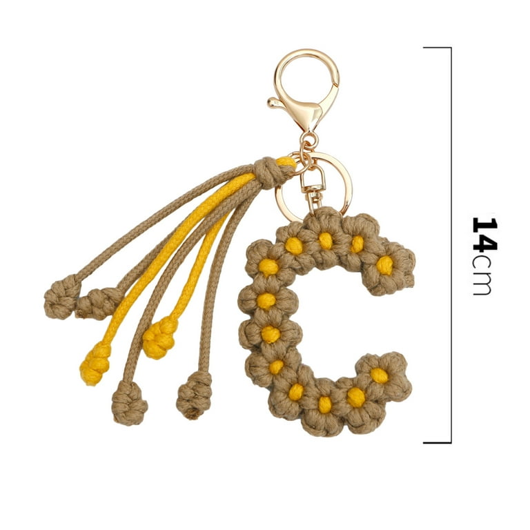 New Fashion Hand-woven Keychains Charm Accessories DIY Keychain Cotton Rope Key  Chain Charm Crochet Key Belt Lanyard Jewelry - AliExpress