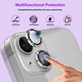 thumbnail image 6 of KONEE Camera Lens Protector Compatible with iphone 14 /14 Plus, Anti Scratch Tempered Glass Camera Screen Protector, Bling Individual Lens Cover for iPhone 14 / iPhone 14 Plus - Gradient Glitter, 6 of 7