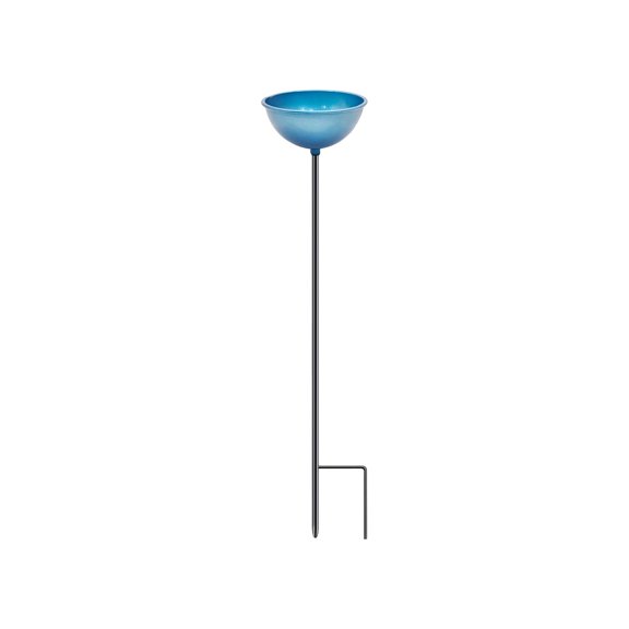 Metal Flower Bird Bath Garden Stake 2-In-1 Outdoor Decor for Birds Butterflies Hummingbirds Pollinator Watering Station Bird Feeder Bowl Handmade Yard Art Gift for Outdoor Garden Ornament