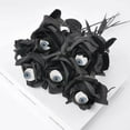 thumbnail image 6 of JoyMoreHome Artificial Bloody Roses Flower Bouquet, Artificial Eucalyptus with Faux Eyeball, Halloween Party Table Centerpiece Decor Flower Bouquet, 6 of 7