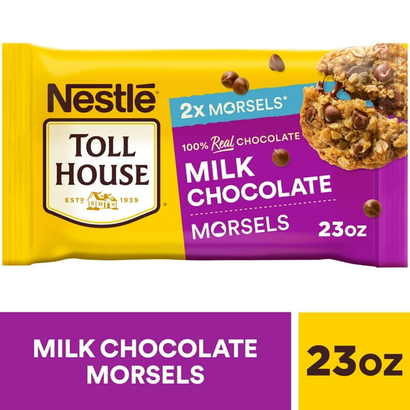 Nestle Toll House Milk Chocolate Chips for Valentine's Day Baking, Regular, 23 oz Bag