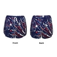 thumbnail image 3 of Fuzoiu Red White Blue Fireworks 1 Print Women's Athletic Shorts, Double-Layer Running Shorts with Pocket,Women's Workout Shorts for Yoga, Gym, and Workouts-X-Large, 3 of 7