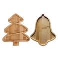 thumbnail image 1 of EZLIFE Bandeja de madera para servir de Navidad con forma de árbol de Navidad, plato para aperitivos y dulces, platos de comida para Navidad Z4R1, 1 of 7