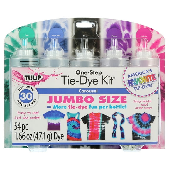 Tulip 5 Color One-Step Tie-Dye Kit Carousel, DIY Tie Dye, Galaxy Dye