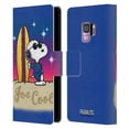 thumbnail image 1 of Head Case Designs Officially Licensed Peanuts Snoopy Boardwalk Airbrush Joe Cool Surf Leather Book Wallet Case Cover Compatible with Samsung Galaxy S9, 1 of 6