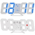 thumbnail image 1 of Reloj de Pared Digital LED 3D Relojes de visualización de Tiempo de Carga de número de Alarma USB para Office Home Hotel(Azul) Unbranded XD13041-02, 1 of 7
