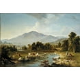thumbnail image 2 of Durand, Asher Brown 18x13 Gold Ornate Wood Framed with Double Matting Museum Art Print Titled - High Point: Shandaken Mountains, 2 of 4