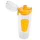thumbnail image 3 of Botella de agua con infusor de frutas, agarre antideslizante, tapa abatible, botellas de agua infundidas para mujeres y hombres, botella de infusión de agua a prueba de fugas, color amarillo, 3 of 10