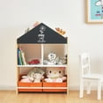 thumbnail image 4 of Toffy & Friends Kids Wooden Multi-Use Bookshelf 6 Cube 3 Shelf Bookcase,Wood Color, 4 of 9