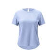 thumbnail image 4 of Admvng Women's Striped T-Shirt Crew Neck Short Sleeve Casual Solid Basic Tee Tops, 4 of 7
