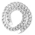 thumbnail image 1 of Cadena de eslabones cubanos Aleación de hiphop de plata Cadena de eslabones cubanos con personalidad elegante y de moda para hombres, 1 of 10