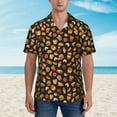 thumbnail image 4 of Lsque Burger Fries pattern Hawaiian Shirt for Men, Unisex Summer Beach Casual Short Sleeve Button Down Shirts-3X-Large, 4 of 9