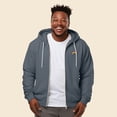 thumbnail image 3 of Dalix Rainbow Embroidered Zip Hoodie Fleece Long Sleeve Pocket Warm Soft Mens in Steel Blue 3XL XXX-Large, 3 of 5