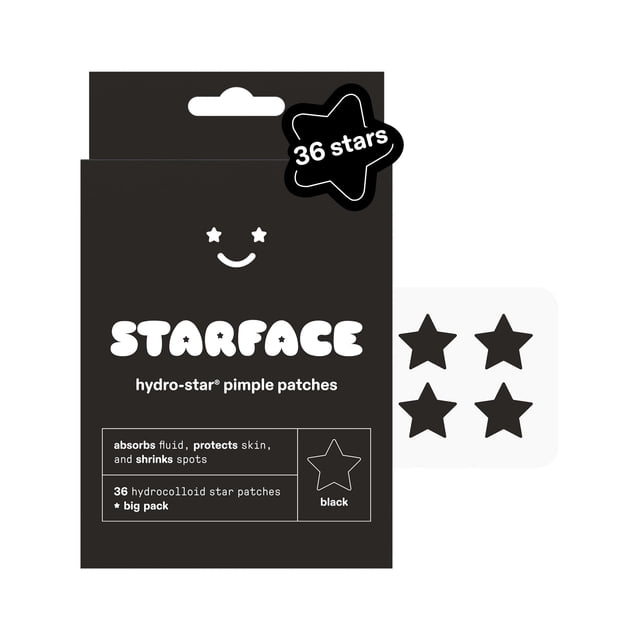 Parches para granos Starface World Hydro-Star negros, 36 unidades