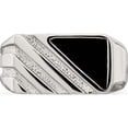 thumbnail image 6 of Sterling Silver Rhodium-Plated Men's Onyx Ring (Size 11) Made In China qr2456-11, 6 of 6
