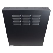 NavePoint 2U Vertical Server Rack Enclosure, Low Profile, 20 Deep, Max Weight Capacity 150 lbs - 2U Network Cabinet Vertical Wall Mount, Perforated, Black