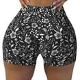 thumbnail image 2 of Honeii Daisies Flowers Print Women's Workout Shorts, Gym Shorts for Active Wear, Sports Shorts,Women's Running Shorts,Quick Dry Athletic Shorts-Large, 2 of 8