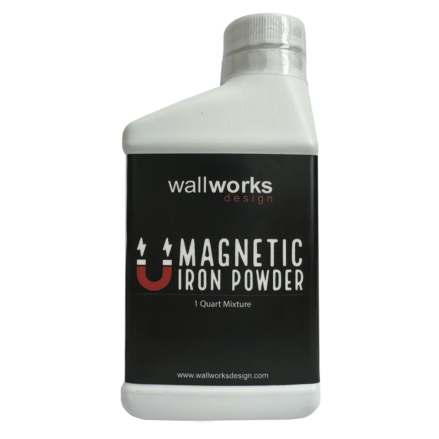 Wallworks Design Magnetic Iron Powder - Turn Ordinary Primer to Magnetic Primer, 1 Quart Mix