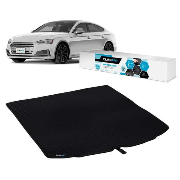 CLIM ART Cargo Liner for Audi A5 Sportback 2018-2024 Custom Fit Trunk Mat, with Honeycomb Dirtproof & Waterproof Technology - All-Climate, Heavy Duty, Anti-Slip Cargo Liner, Luggage - FL01119108