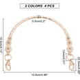 thumbnail image 4 of Juego de 4 asas para bolso de 12,7 cm (5 pulgadas), 2 colores, asas de metal de repuesto, asas de hierro semicirculares con estampado floral., 4 of 5