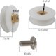 thumbnail image 1 of Cuarto de baño Corredizo Rueda única Baño Puerta de vidrio Rueda colgante Puerta corrediza antigua Rueda Accesorios Arco Puerta de vidrio Rodillo (6pcs, Whi, 1 of 2