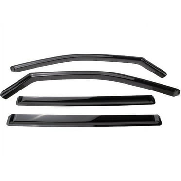 Side Window Deflector 4 Piece Set - Compatible with 2019 - 2021 Chevy Silverado 1500 Crew Cab Pickup 2020