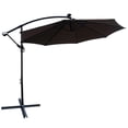 thumbnail image 3 of 10 ft Outdoor Patio Umbrella Solar Powered LED Lighted Sun Shade Market Waterproof 8 Ribs Umbrella with Crank and Cross Base for Garden Deck Backyard Pool Shade Outside Deck Swimming Pool, 3 of 5