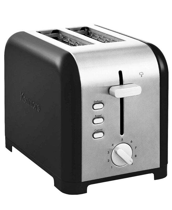 Kenmore 2 Slice 1400W Toaster with Dual Controls, 1.5in wide Slots