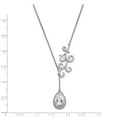 thumbnail image 3 of 925 Sterling Silver CZ To My Bride 17.5in. Necklace With 3/4in. ext; 17.5 inch; for Adults and Teens; for Women and Men, 3 of 4