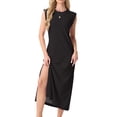 thumbnail image 2 of MINTREUS Nightgowns for Women Sleeveless Maxi Long Lounge Dress Lightweight Nightshirt with Pockets, 2 of 7