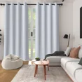 thumbnail image 5 of Lfeey Light Gray Blackout Curtains for Bedroom, Thermal Insulated Room Darkening Grommet Drapes, 42"x84", 2 Panels, 5 of 7
