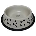 thumbnail image 1 of Tazón Beige Para Mascotas Grabado Con Huesitos Negros 0.9 l (32 oz), 1 of 1