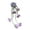 A, variant on Tulips Scrunchie Elastic Hair Tie With Sheer Headbands Rope Tassels Embellishment