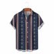 thumbnail image 4 of Blusa y camisa de manga corta con cuello vuelto para hombre, camisa hawaiana de manga corta con estampado de verano para playa, blusa, camisa para hombre, tops de poliéster, 4 of 8