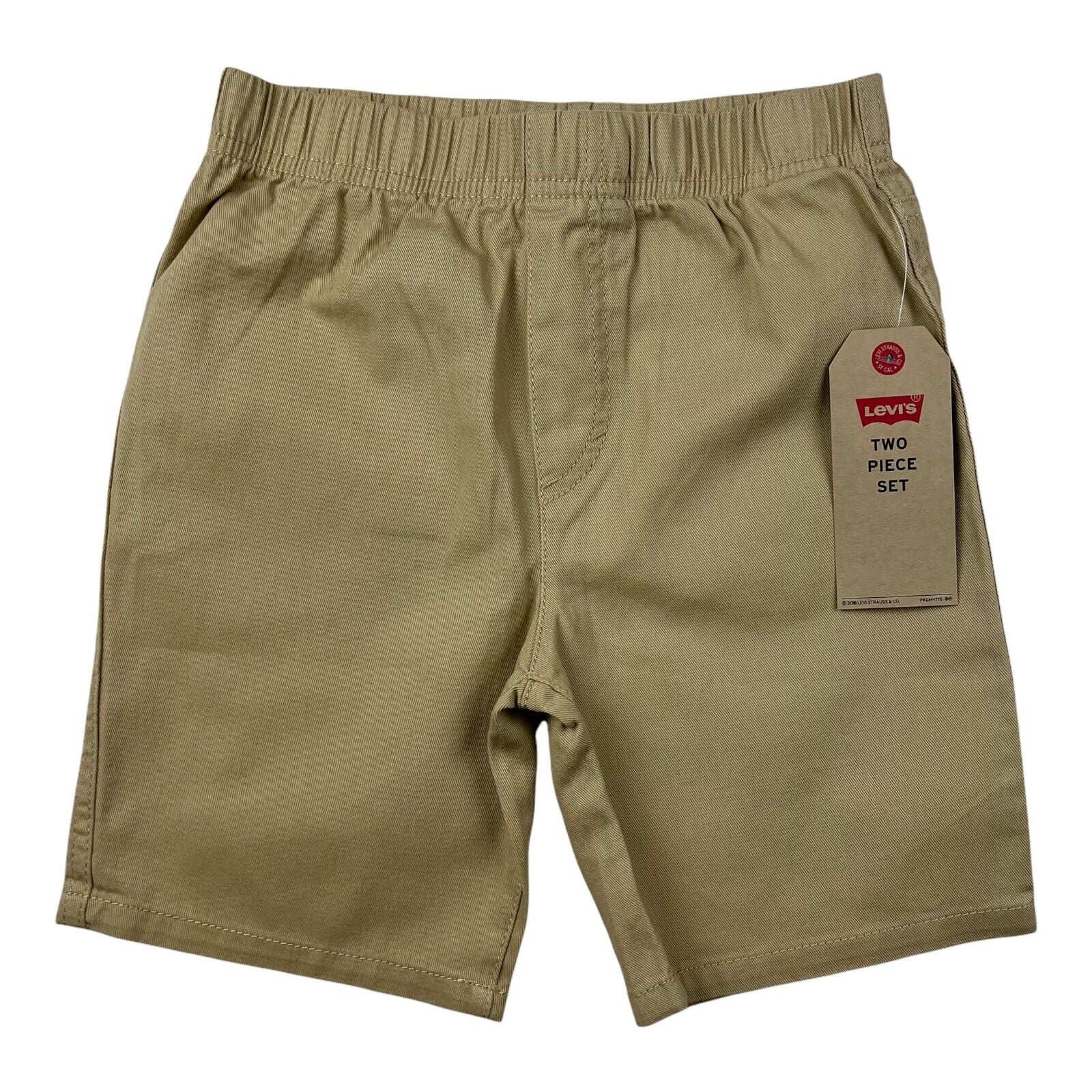 Levi's Boy's Casual Stylish Shorts & T-Shirt Outfit Set Size 5 Black/Beige