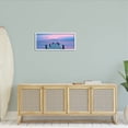 thumbnail image 2 of Vivid Sunset Ocean Dock Horizon Coastal Photograph White Framed Art Print Wall Art, 2 of 7