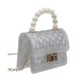 thumbnail image 3 of Willow & Ruby Kid’s Mini Quilted Glitter Bag for Girls (Youth) in Silver, 3 of 5