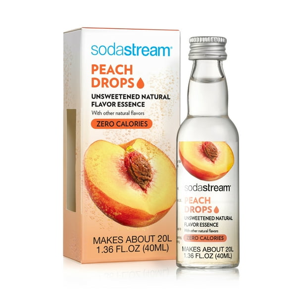 SodaStream Peach Drops Natural Flavor Essence, 1.36 Fl. Oz. Walmart