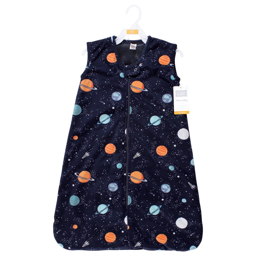 Hudson Baby Plush Faux Fur Sleeping Bag, Wearable Blanket, Space, 18-24 Months