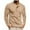 Khaki, variant on ZUKMRJPC Men's Crewneck Shirt Long Sleeve Fashion Button Solid Color Slim Fit Pullover Sweatshirts Lightweight Casual Sport Tops