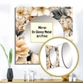 thumbnail image 3 of Designart "Celestial Chrysanthemum I" Floral Square Mirror For Wall Decor - Large White Square Mirror Printed Wall Decor - Cottage Square Living Room Mirror, 3 of 5