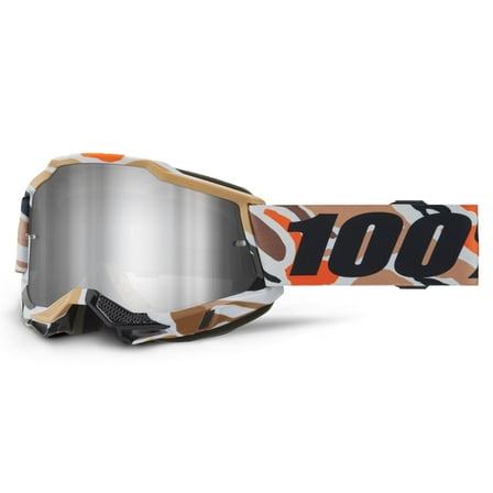 100% ACCURI 2® MX Offroad Goggles Flea w/Silver Mirror Lens