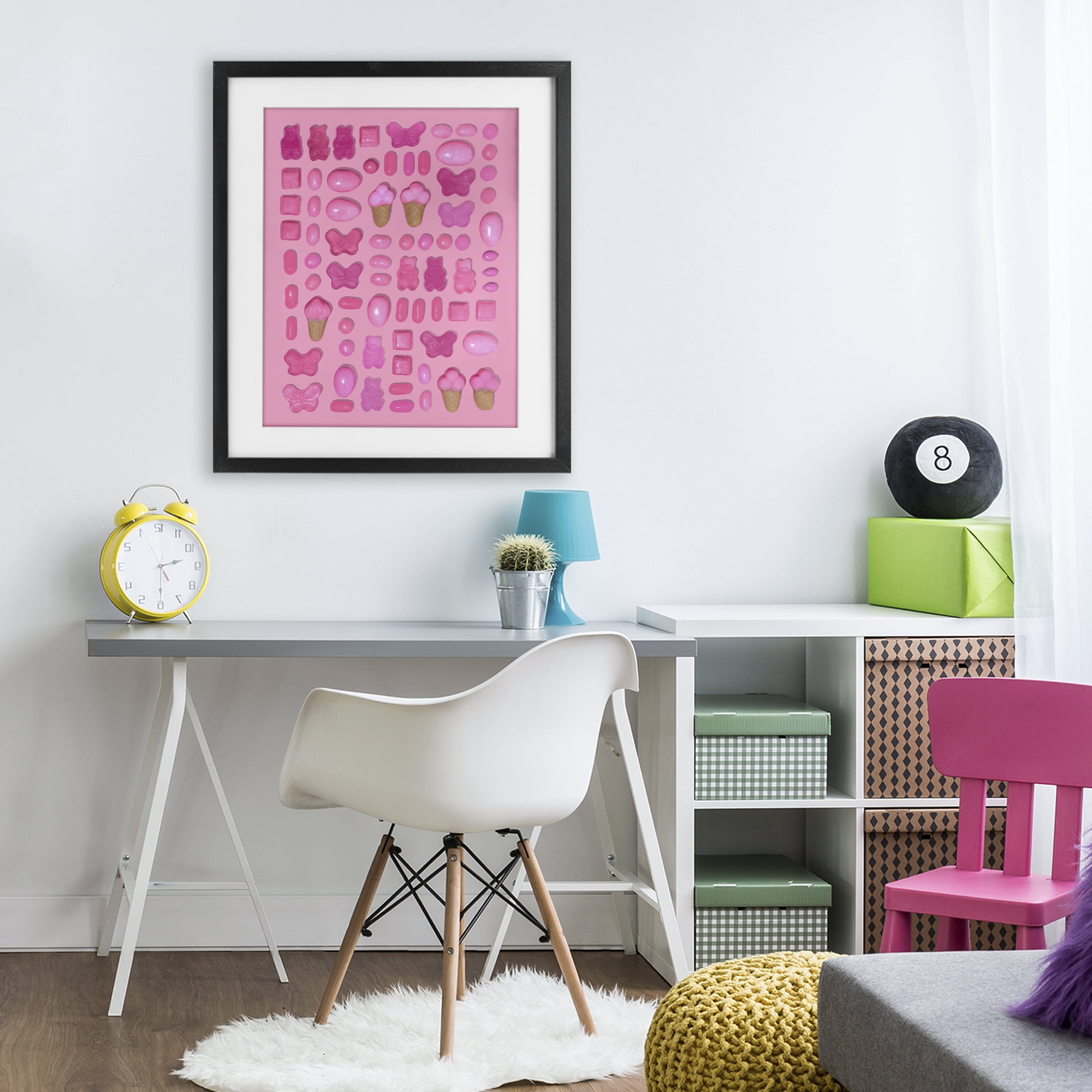 Stupell Industries Pink Toned Candies Black Framed Print Under Glass, design by LISH Creative