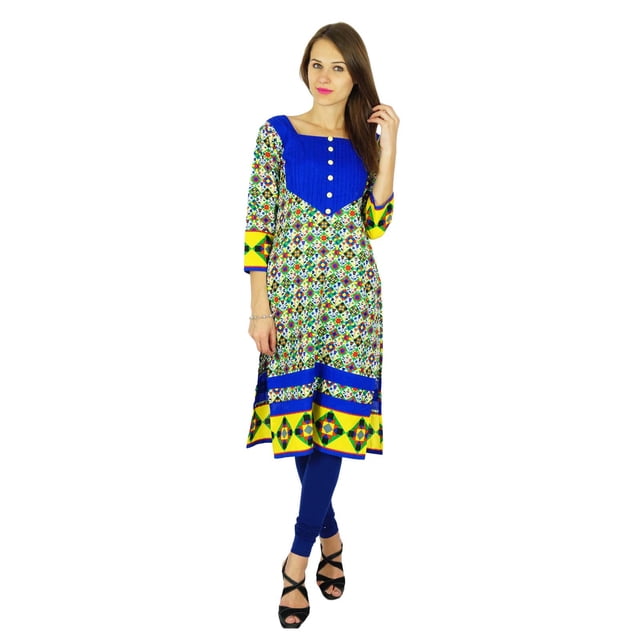 Phagun Kurta Bollywood de Designer Indienne pour Femmes Kurti Ethnique Tunique en Coton Robe